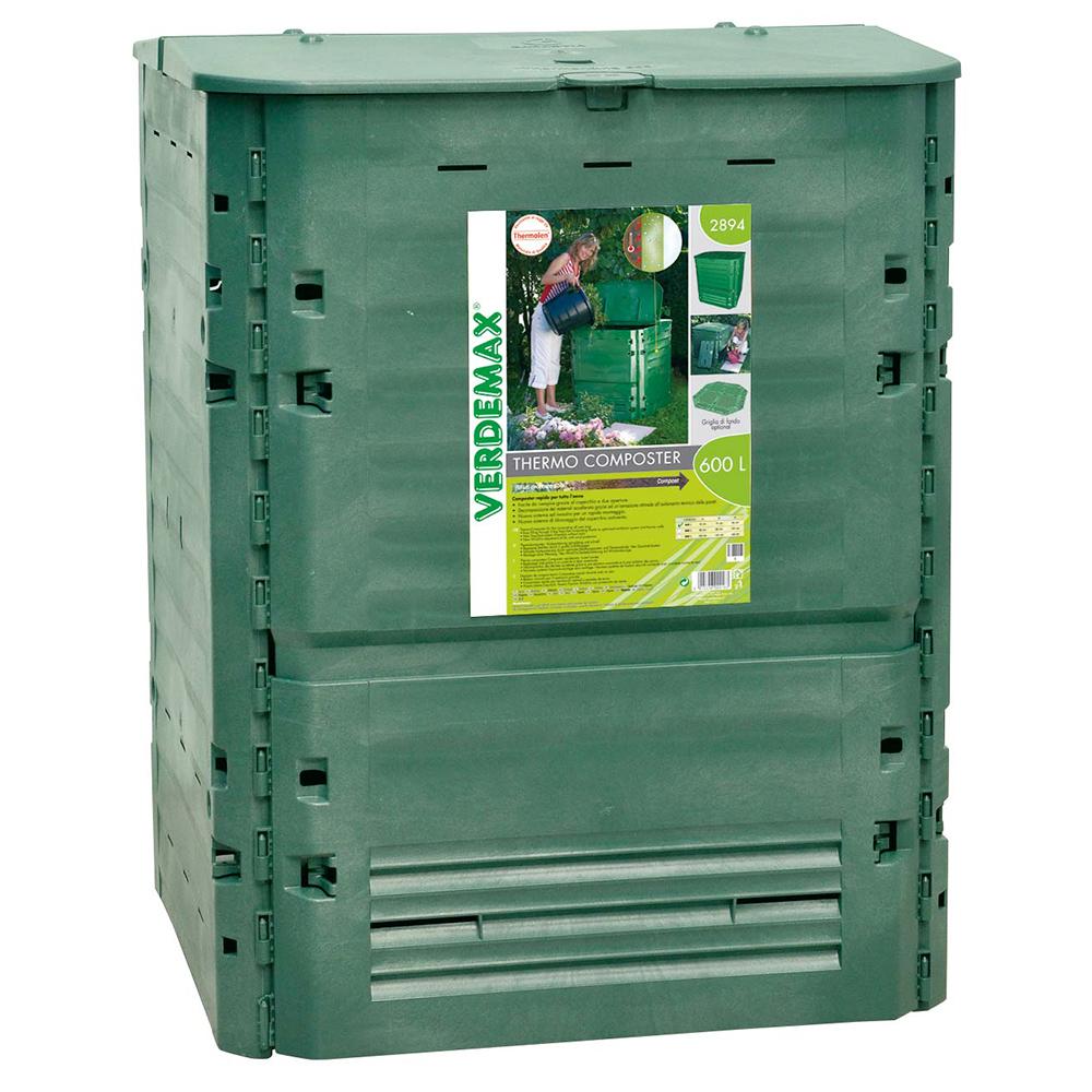 foto del prodotto compostiera da giardino 600l 80x80xh104cm rama thermo-king verde