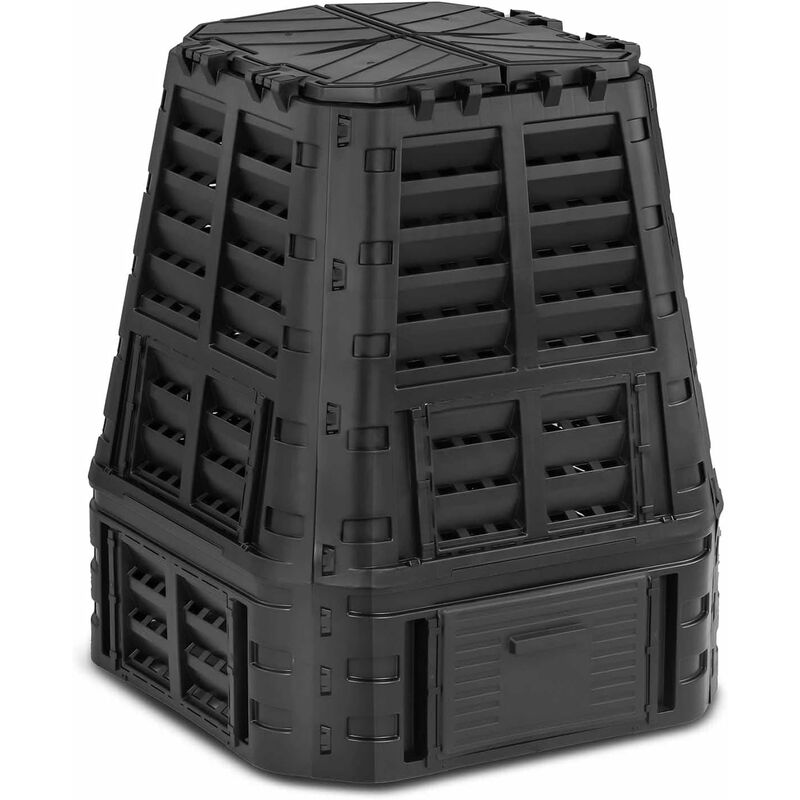 foto del prodotto compostiera da giardino nera 740 lt brixo kompobox
