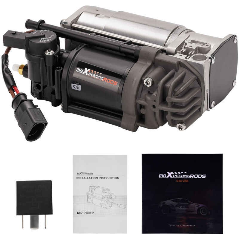 foto del prodotto compressor air suspension pump 4h0616005c with relay for audi a6, a7, a8, s6, s7