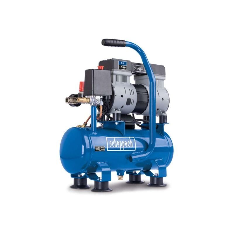 foto del prodotto compressore 6lt silenziato 8 bar 1,5 hp scheppach hc08si