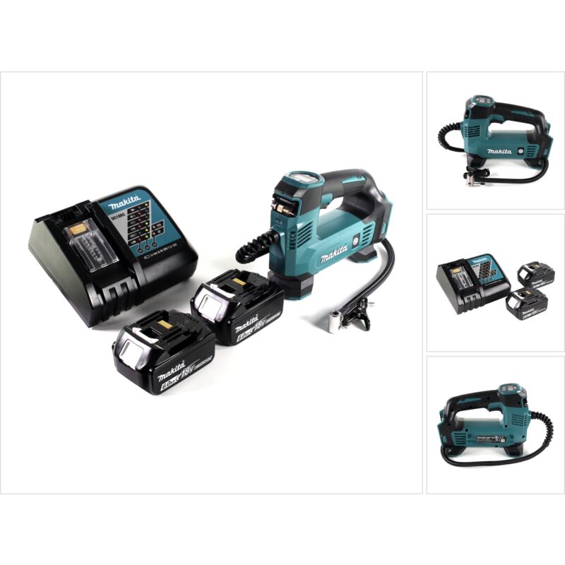 foto del prodotto compressore a batteria makita dmp 180 rg 18 v 8,3 bar 2x batterie 6,0 ah caricatore