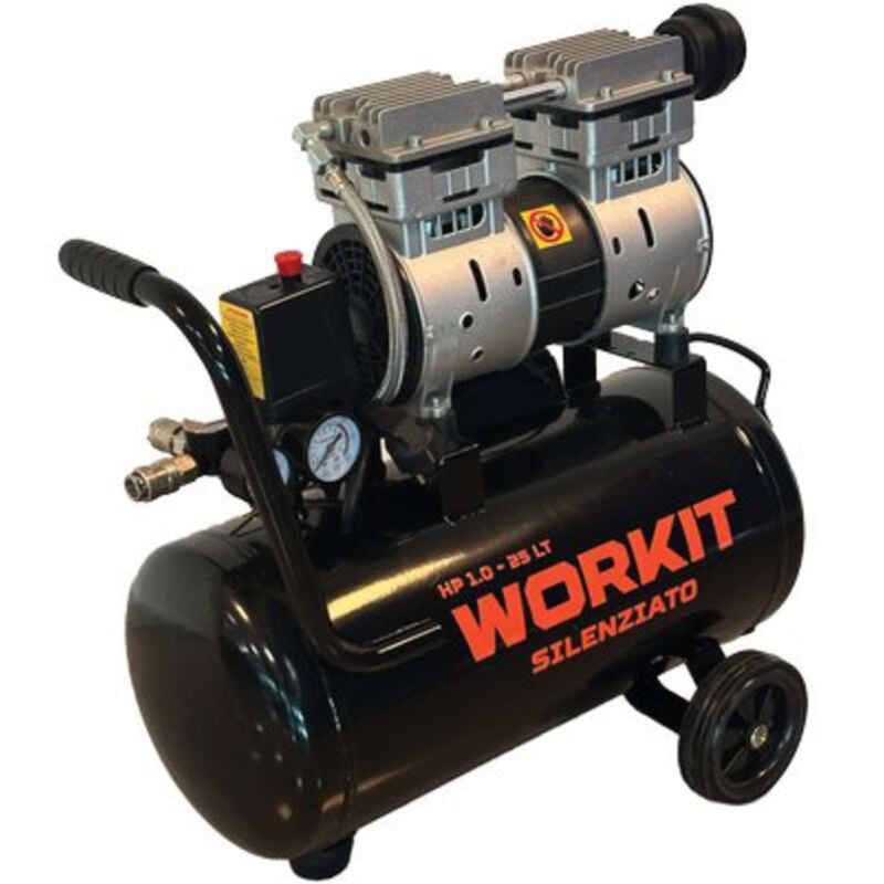 foto del prodotto compressore ac silenziato workit secco lt 25 hp 1,0 1 pezzo