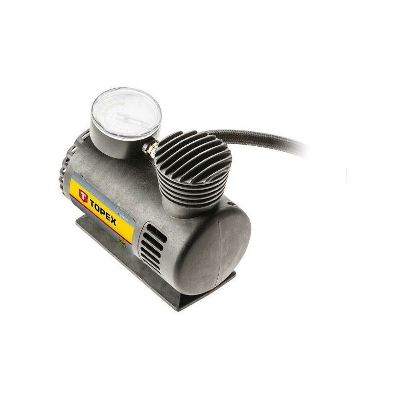 foto del prodotto compressore accumulatore 9,6v con accessori per il gonfiaggio topex 97x501