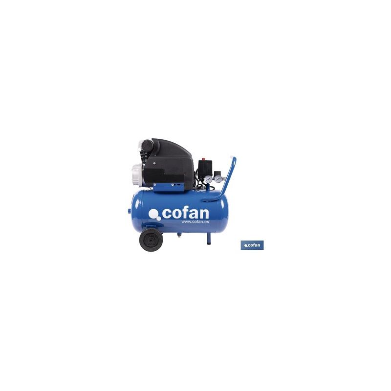foto del prodotto compressore aria a pistoni coassiali con motore da 2 hp e serbatoio da 24 lt 8 bar a 2850 rpm monofase 230v