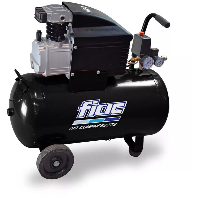 foto del prodotto compressore aria serbatoio 50lt motore 2hp f5020 con ruote stratos 50 fiac