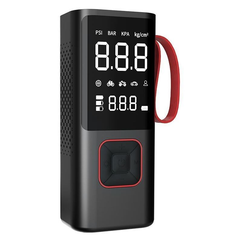foto del prodotto compressore d aria per gonfiaggio pneumatici portatile, pompa per pneumatici per auto portatile, dc 12v e 2000mah, gonfia 4 volte pi veloce, pompa