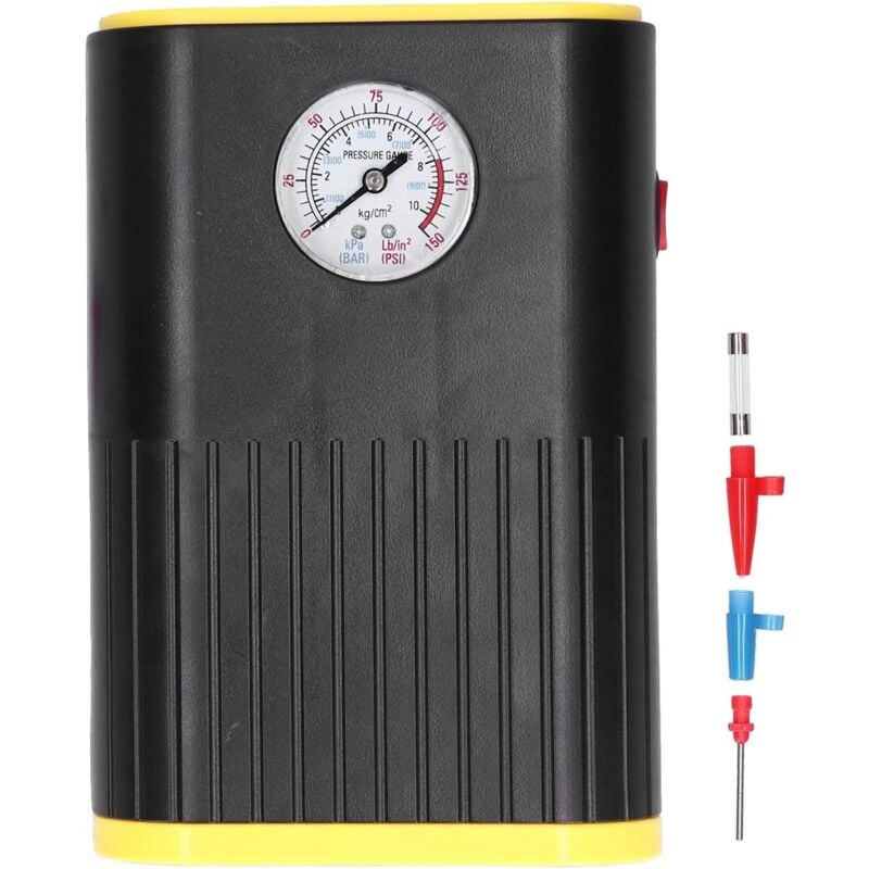 foto del prodotto compressore d aria portatile per gonfiaggio pneumatici, compressore d aria per automobili, mini display portatile con puntatore led, luce 12v 120w