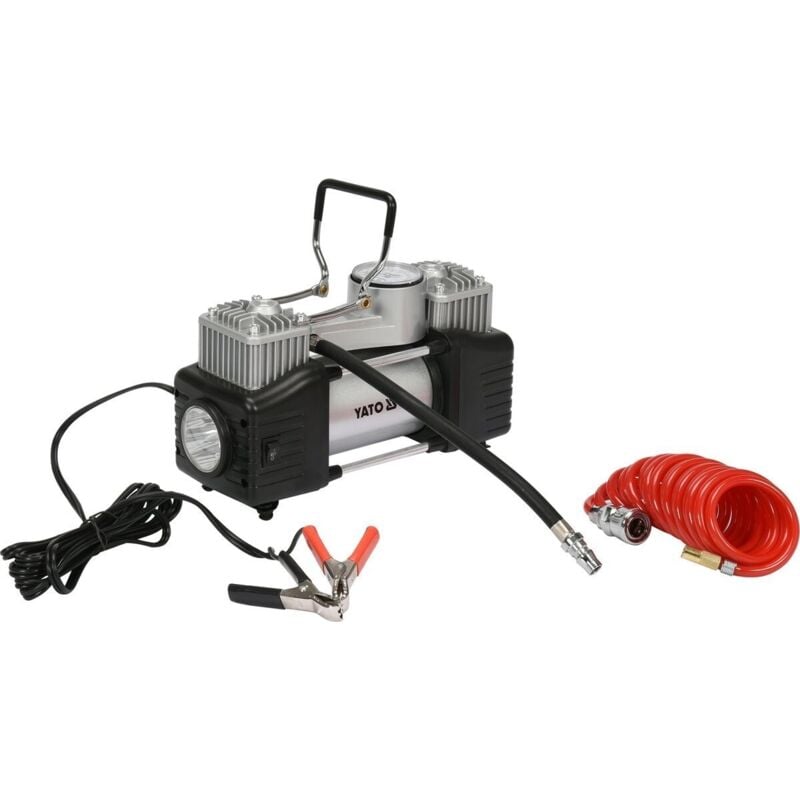 foto del prodotto compressore per auto con lampada led 250w yt 73462 yato