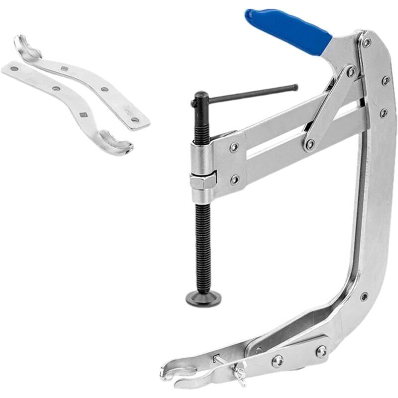 foto del prodotto compressore per molle del motore di un'auto, strumento di compressione della molla della valvola del motore di un'auto in acciaio al carbonio,