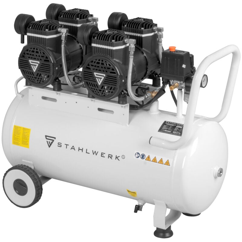 foto del prodotto compressore st 510 pro 10 bar 4,3 hp 3,2 kw 420 l min 50 l serbatoio senza olio stahlwerk