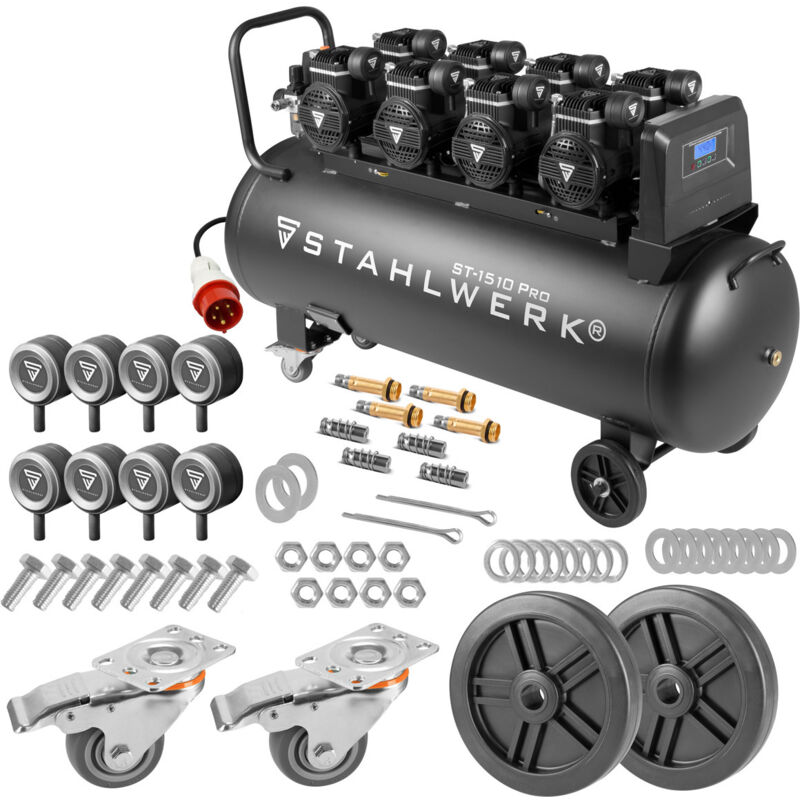 foto del prodotto compressore stahlwerk 10 bar 8,6 hp 6,4 kw 840 l min 150 l compressore d aria