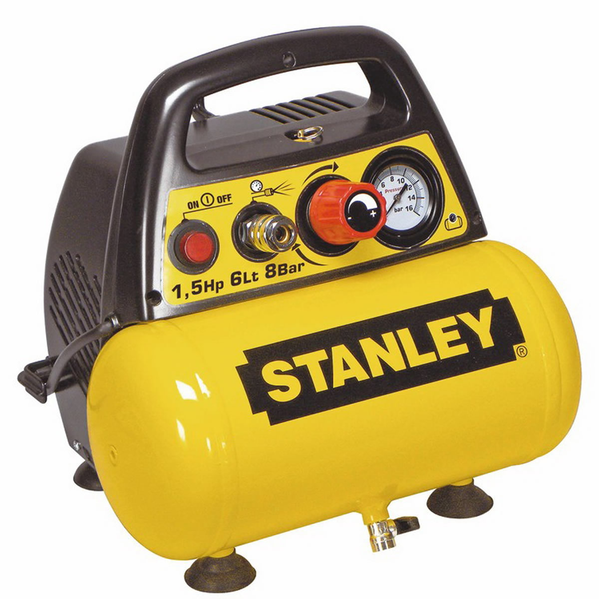 foto del prodotto compressore stanley litri 6 dn200/8/6