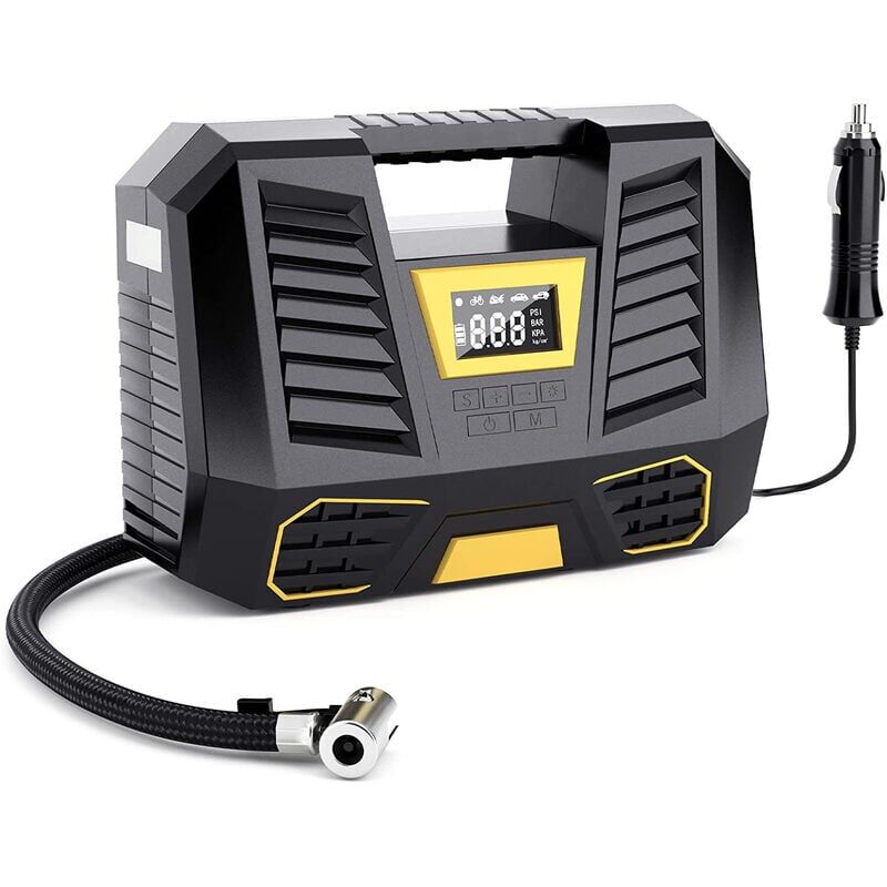 foto del prodotto compressori d aria portatili compressore d aria gonfiatore per pneumatici, pompa per pneumatici digitale gonfiatore portatile per pneumatici per auto