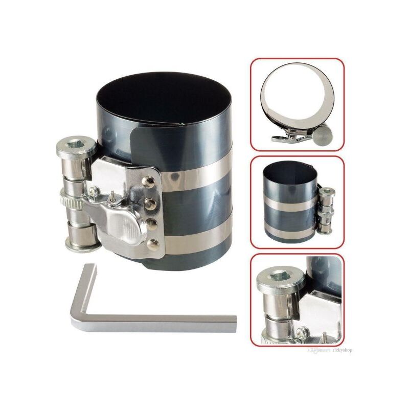 foto del prodotto comprimi stringi fasce elastiche per segmenti pistoni cilindri 90 175mm 4 