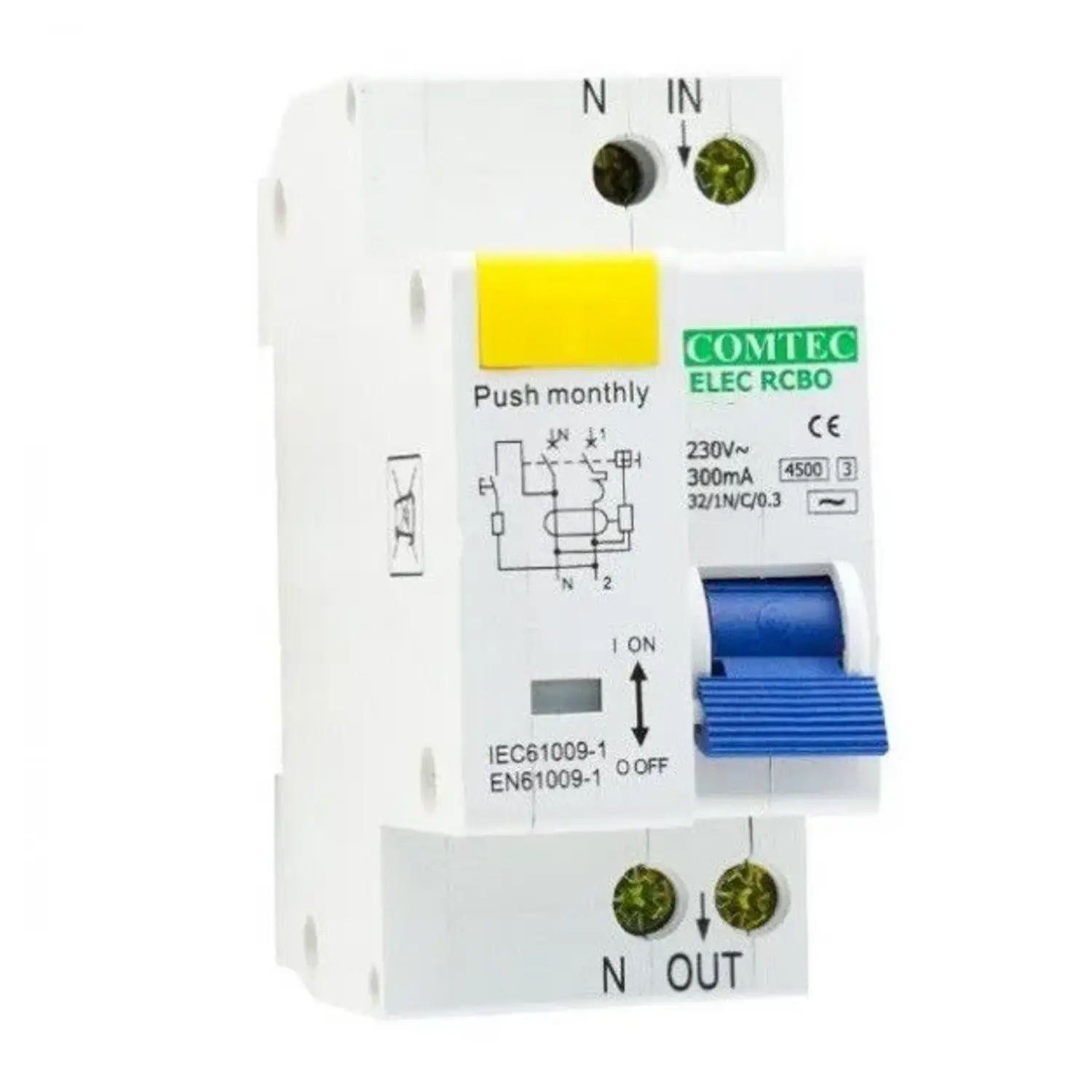 foto del prodotto comtec magnetotermico differenziale 30ma 4.5 ka interruttore salvavita 25a