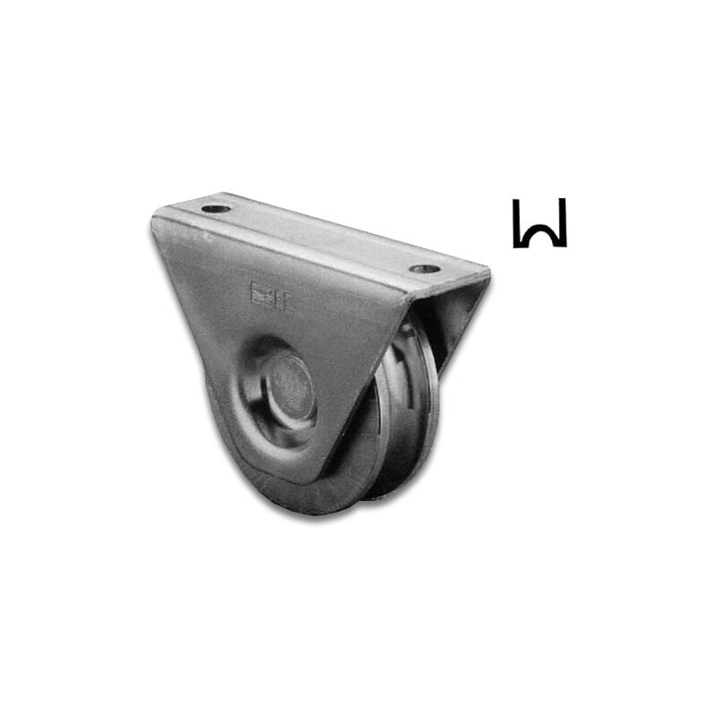 foto del prodotto comunello 327 ruota gola tonda con supporto 80mm