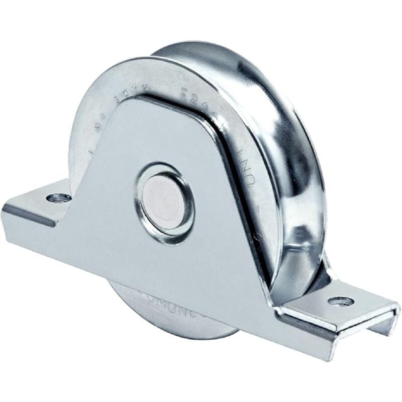 foto del prodotto comunello ruota per cancelli con gola a u scorrimento fluido e affidabilit 100 mm gola 9.5 mm