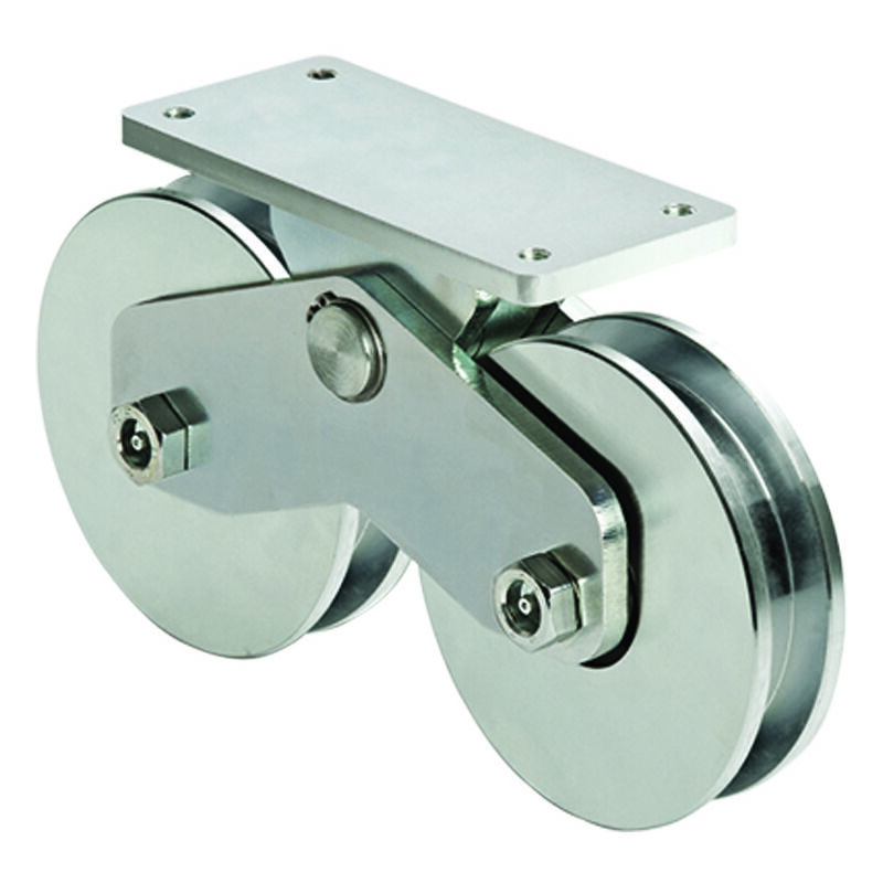 immagine 0 del prodotto comunello ruote combinate gola semitonda con piastra superiore art. 339 160 mm.157, interasse mm.190