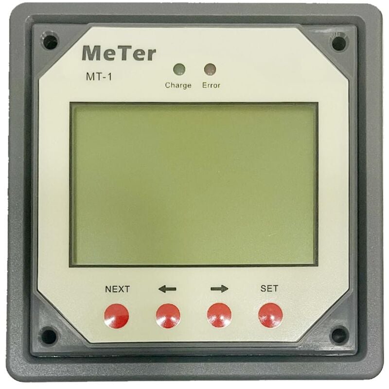 foto del prodotto con display mt1 per regolatore di carica epipdb com pwm 2 batterie differenti epever