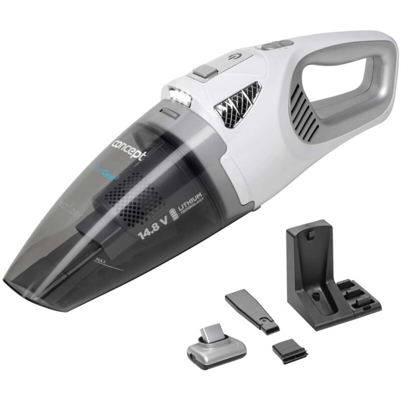 foto del prodotto concept aspirapolvere portatile a batteria 14,8v, con accessori, stazione di ricarica vp4370