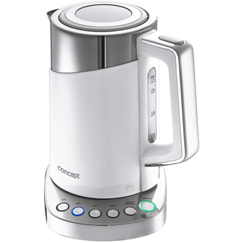 foto del prodotto concept bollitore elettrico, volume 1,7 l, con controllo della temperatura, 2200 w, bianco rk3170
