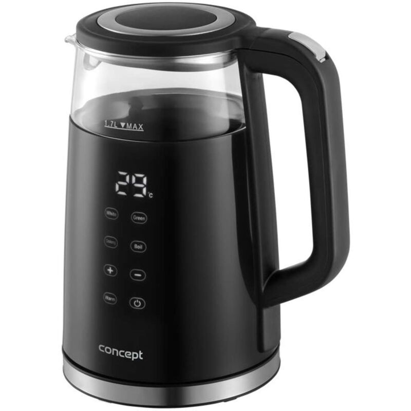 foto del prodotto concept bollitore elettrico, volume 1,7 l, con controllo della temperatura, 2200 w, nero rk4100