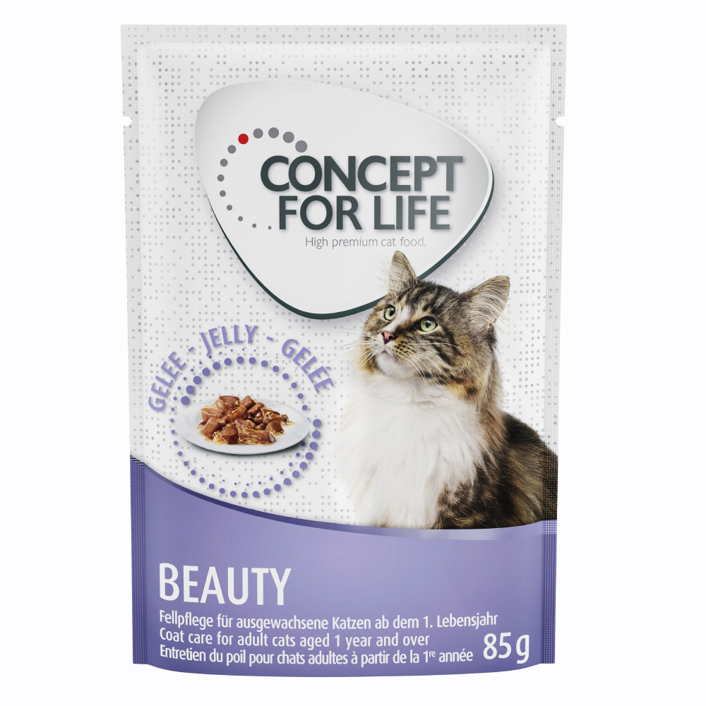 foto del prodotto concept for life beauty adult ricetta migliorata umido a completamento 12 x 85 g concept for life beauty in gelatina