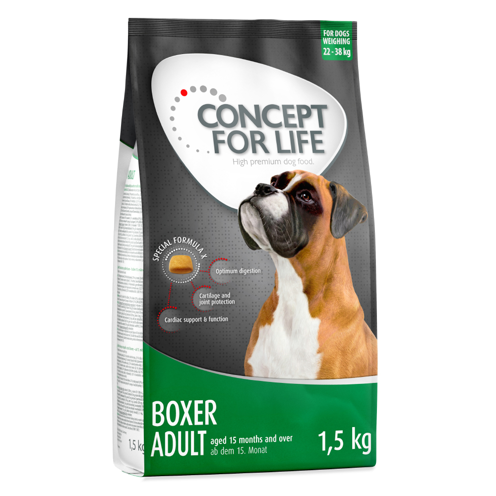 foto del prodotto concept for life boxer adult crocchette per cani 1,5 kg