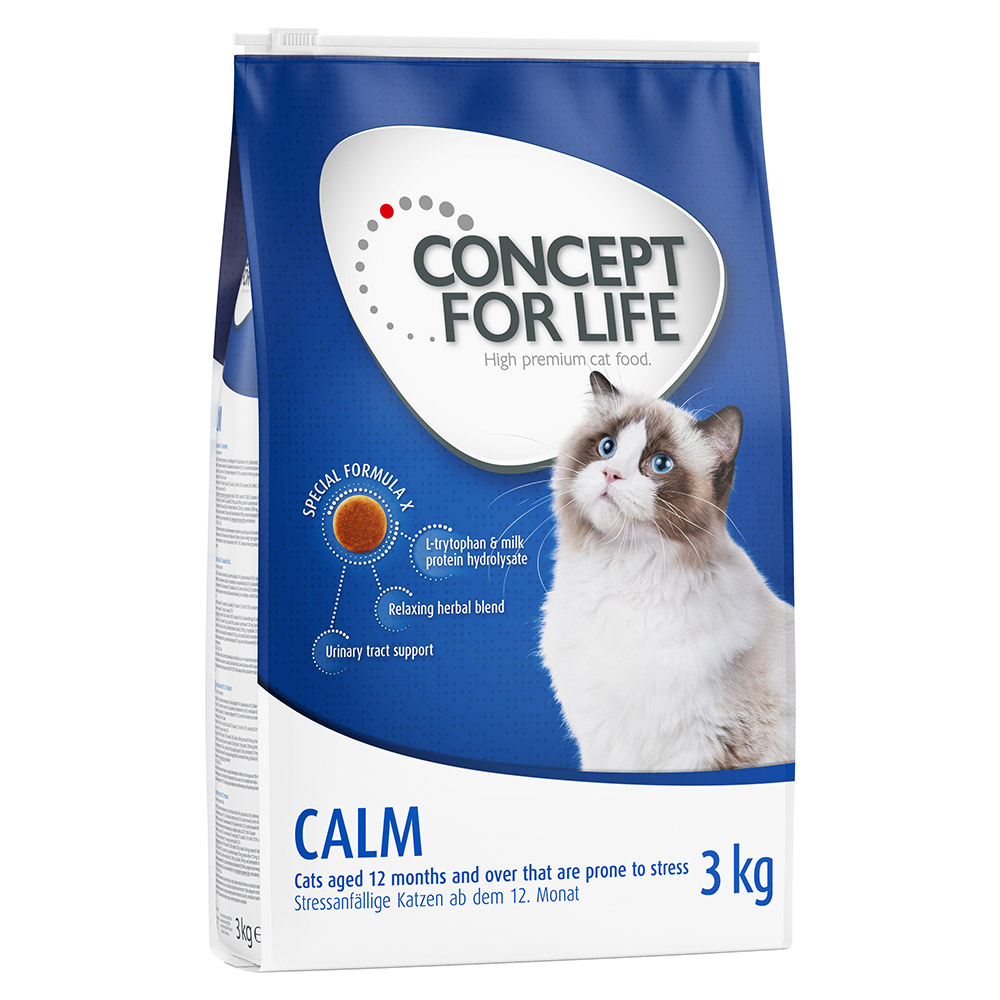 foto del prodotto concept for life calm crocchette per gatto - set 3 x 3 kg