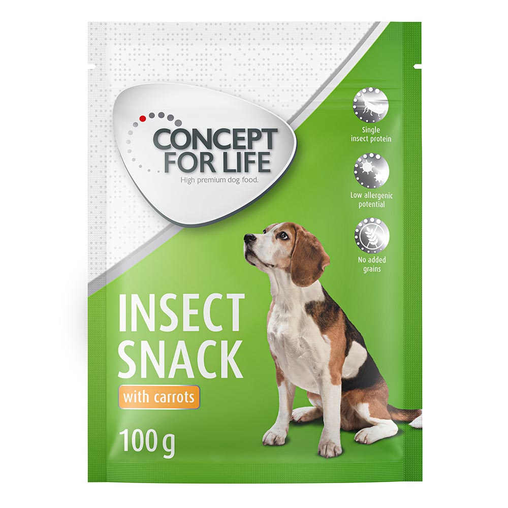 foto del prodotto concept for life insect snack per cani con carota 100 g