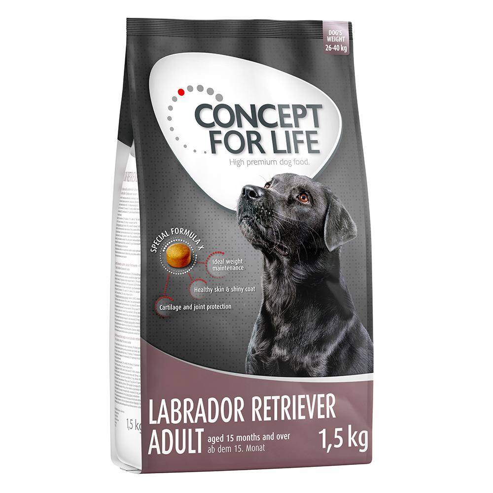 foto del prodotto concept for life labrador retriever adult crocchette per cani 1,5 kg