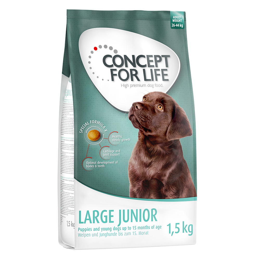 foto del prodotto concept for life large junior crocchette per cani 1,5 kg