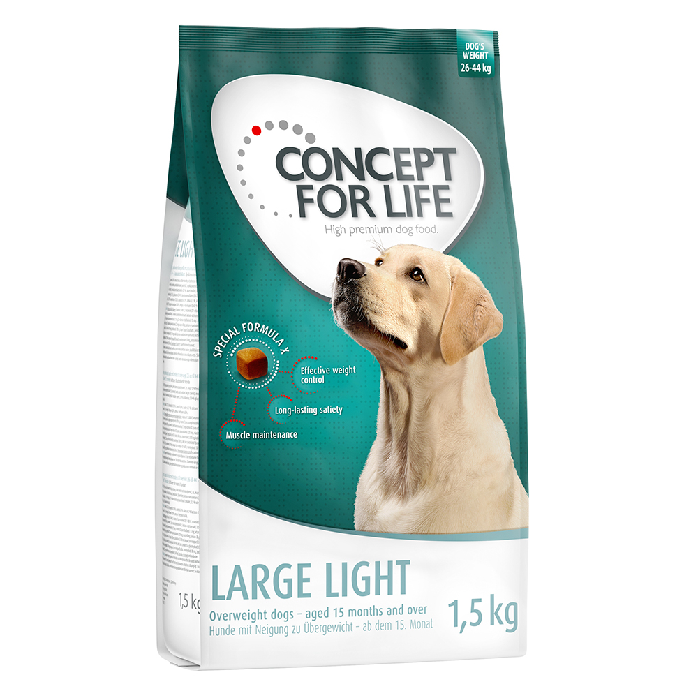 foto del prodotto concept for life large light crocchette per cani 1,5 kg