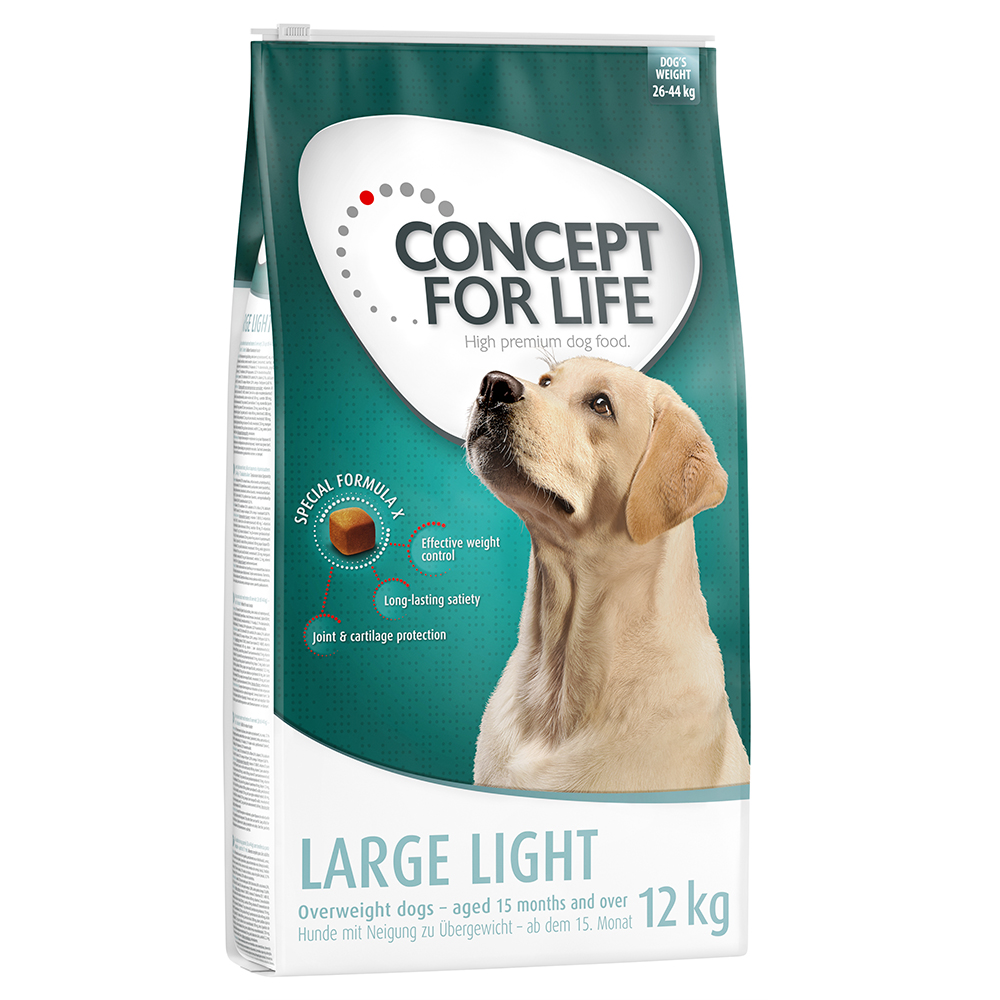 foto del prodotto concept for life large light crocchette per cani 12 kg