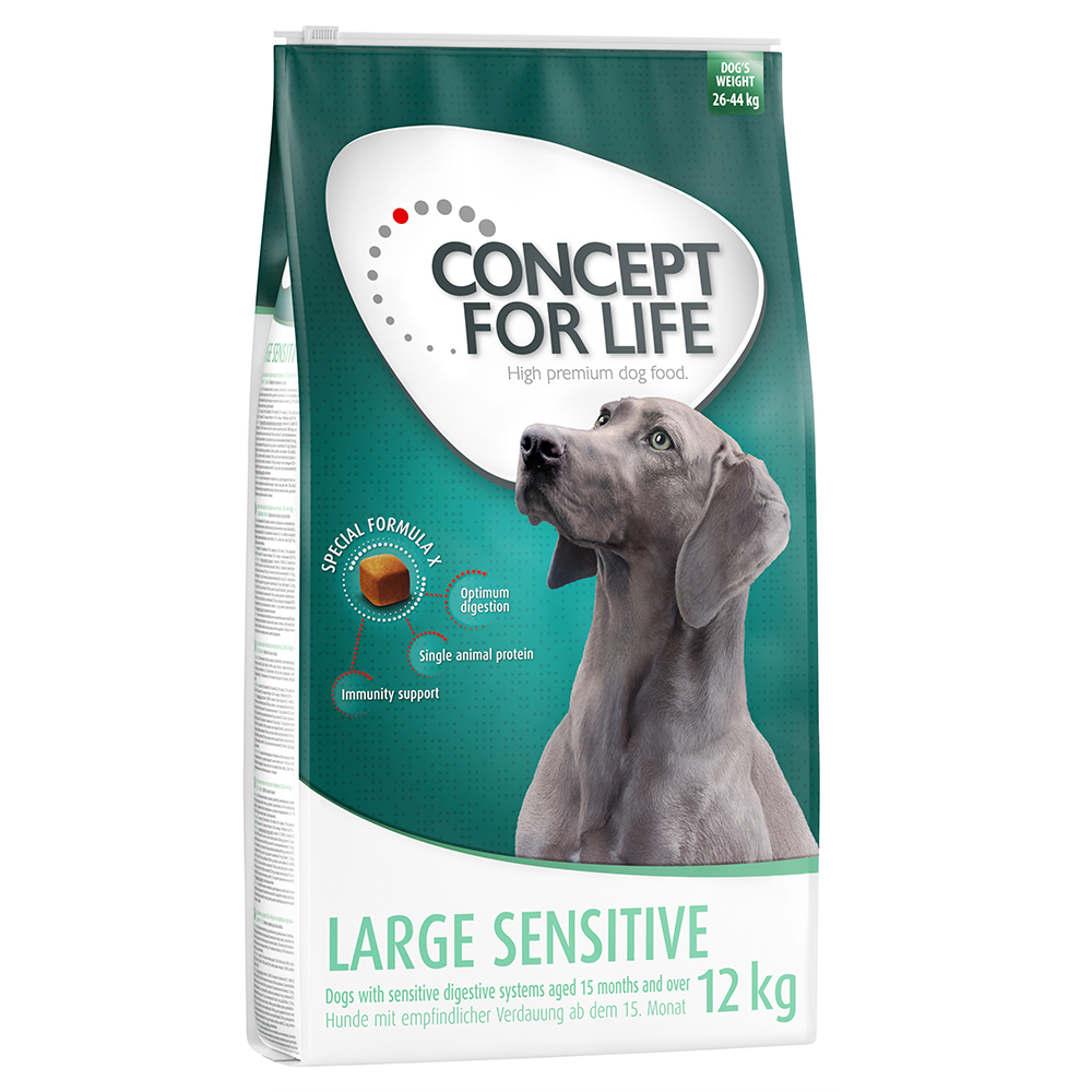 foto del prodotto concept for life large sensitive crocchette per cani 12 kg