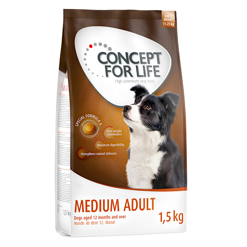 foto del prodotto concept for life medium adult crocchette per cani 1,5 kg