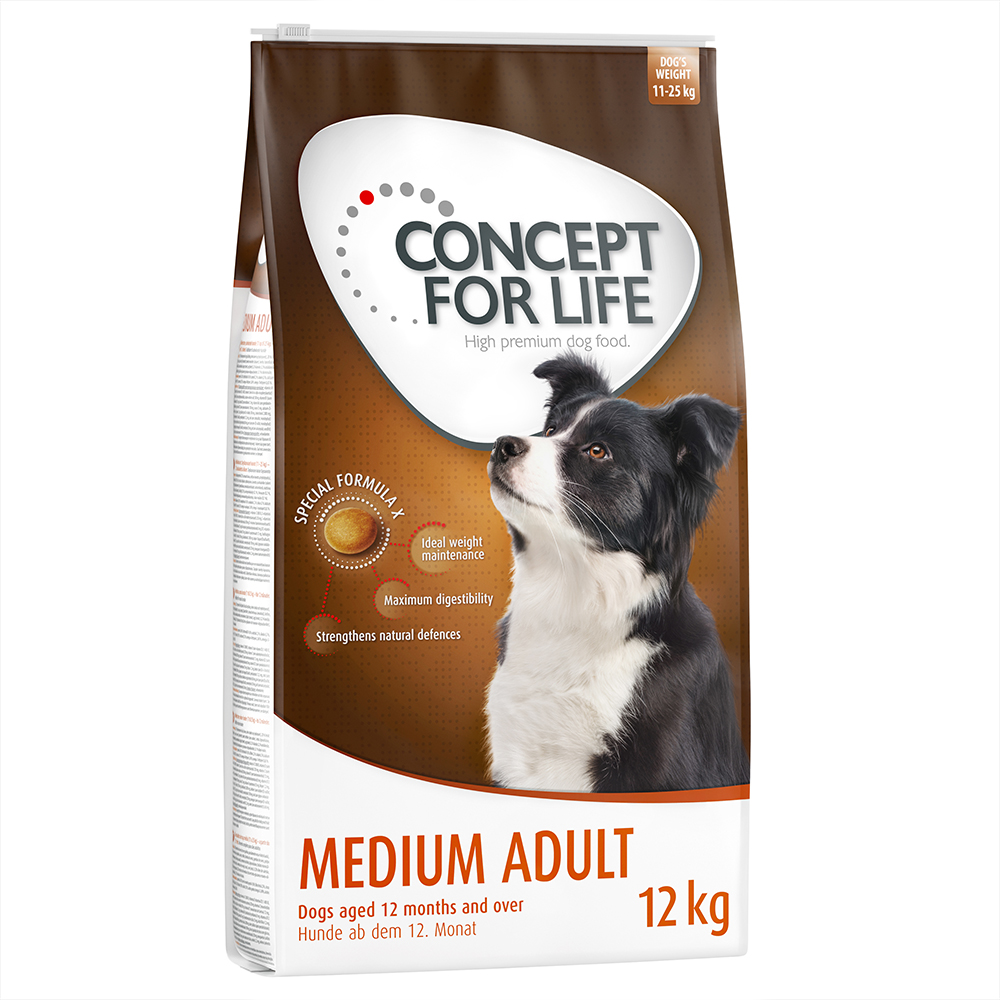 foto del prodotto concept for life medium adult crocchette per cani 12 kg