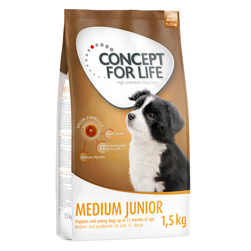 foto del prodotto concept for life medium junior crocchette per cani 1 ,5 kg