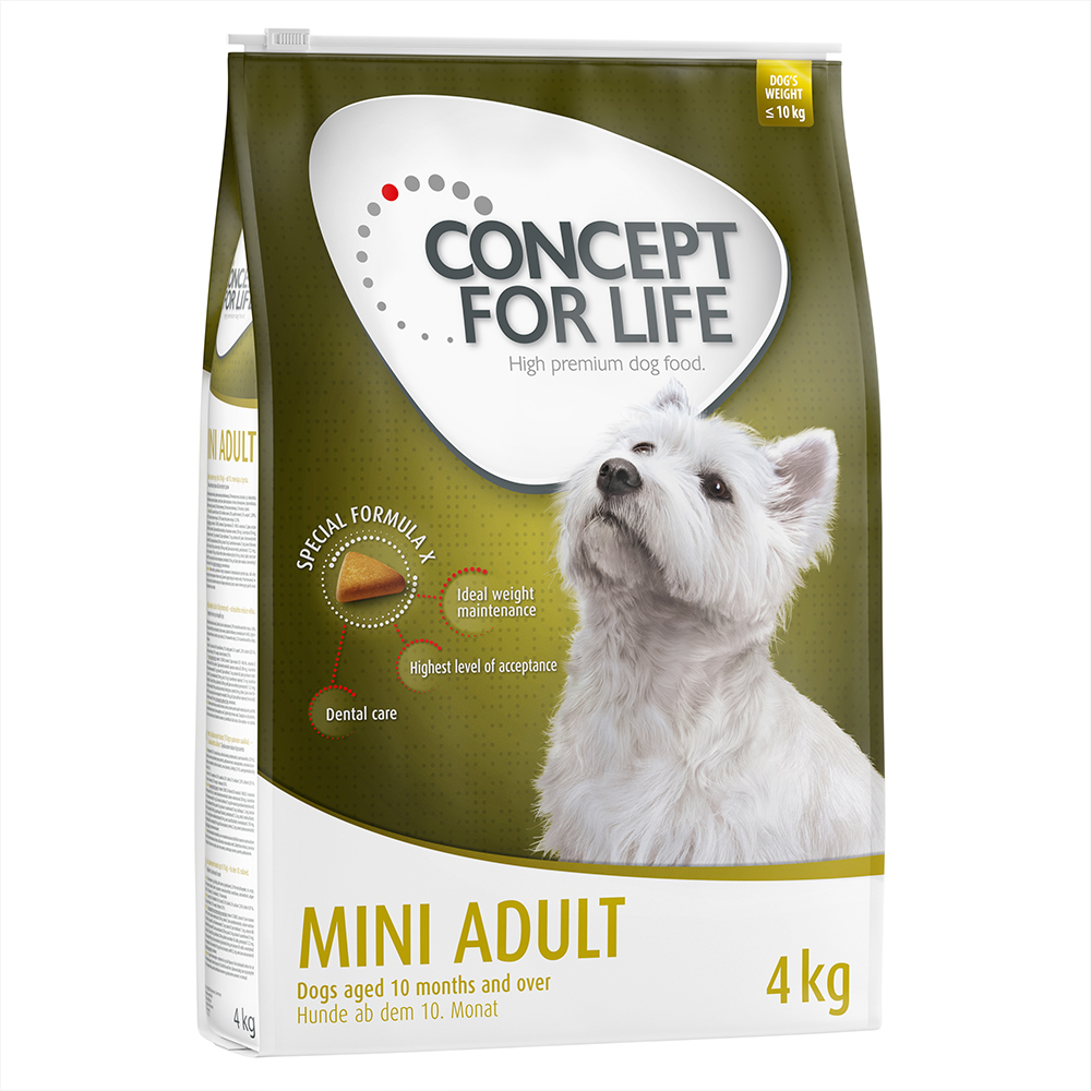 foto del prodotto concept for life mini adult crocchette per cani 4 kg