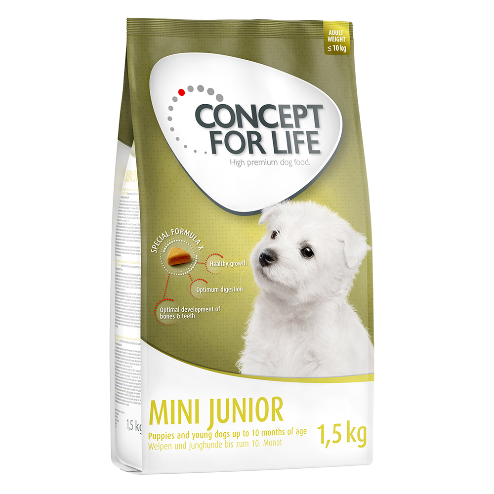 foto del prodotto concept for life mini junior crocchette per cani 1,5 kg