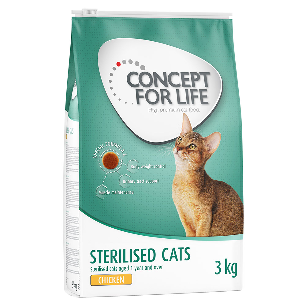 foto del prodotto concept for life sterilised cats pollo ricetta migliorata 3 kg