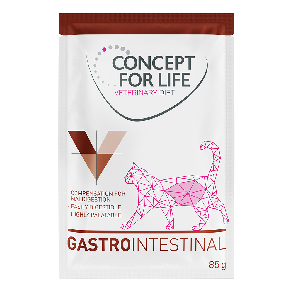 foto del prodotto concept for life veterinary diet gastro intestinal buste umido per gatto - set 24 x 85 g