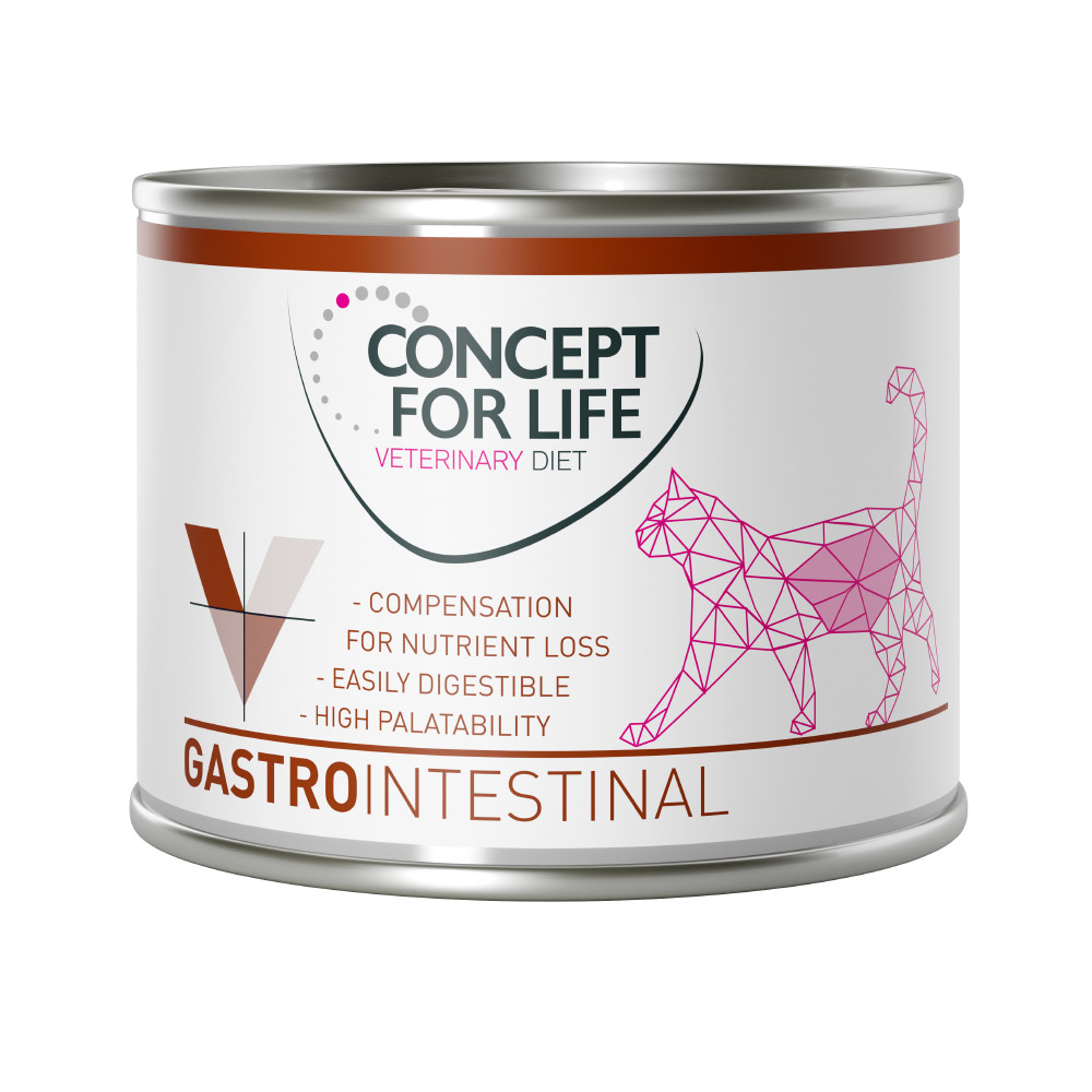 foto del prodotto concept for life veterinary diet gastro intestinal umido per gatto 6 x 200 g