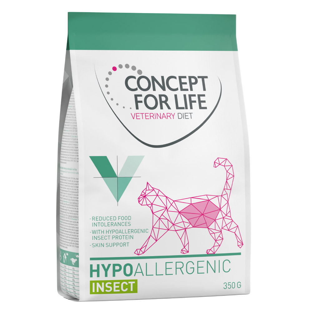 foto del prodotto concept for life veterinary diet hypoallergenic insect crocchette per gatto 350 g