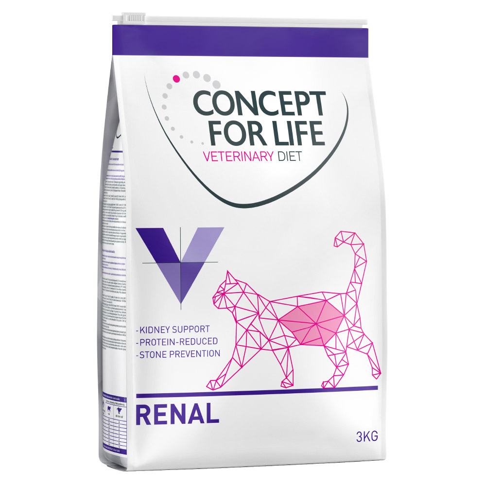foto del prodotto concept for life veterinary diet renal crocchette per gatto 3 kg