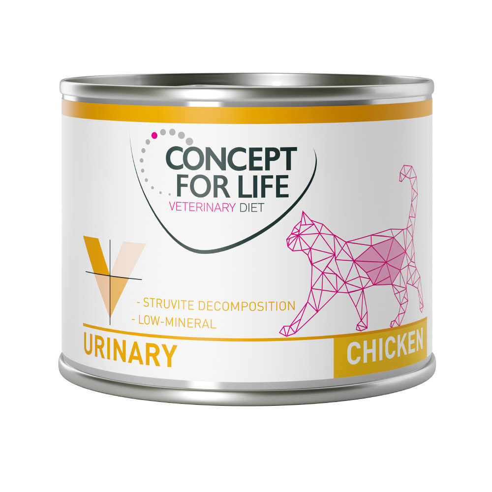 foto del prodotto concept for life veterinary diet urinary pollo umido per gatto 6 x 200 g