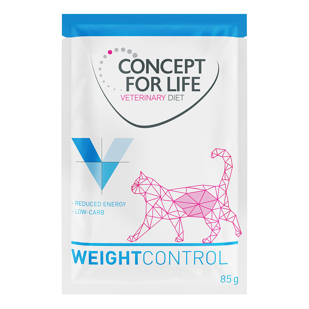 foto del prodotto concept for life veterinary diet weight control buste umido per gatto 12 x 85 g