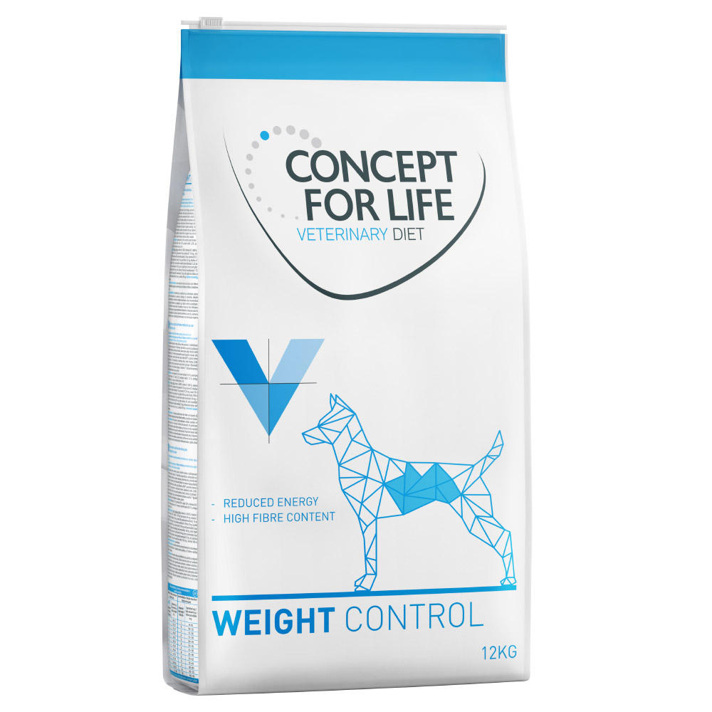 foto del prodotto concept for life veterinary diet weight control crocchette per cane 12 kg