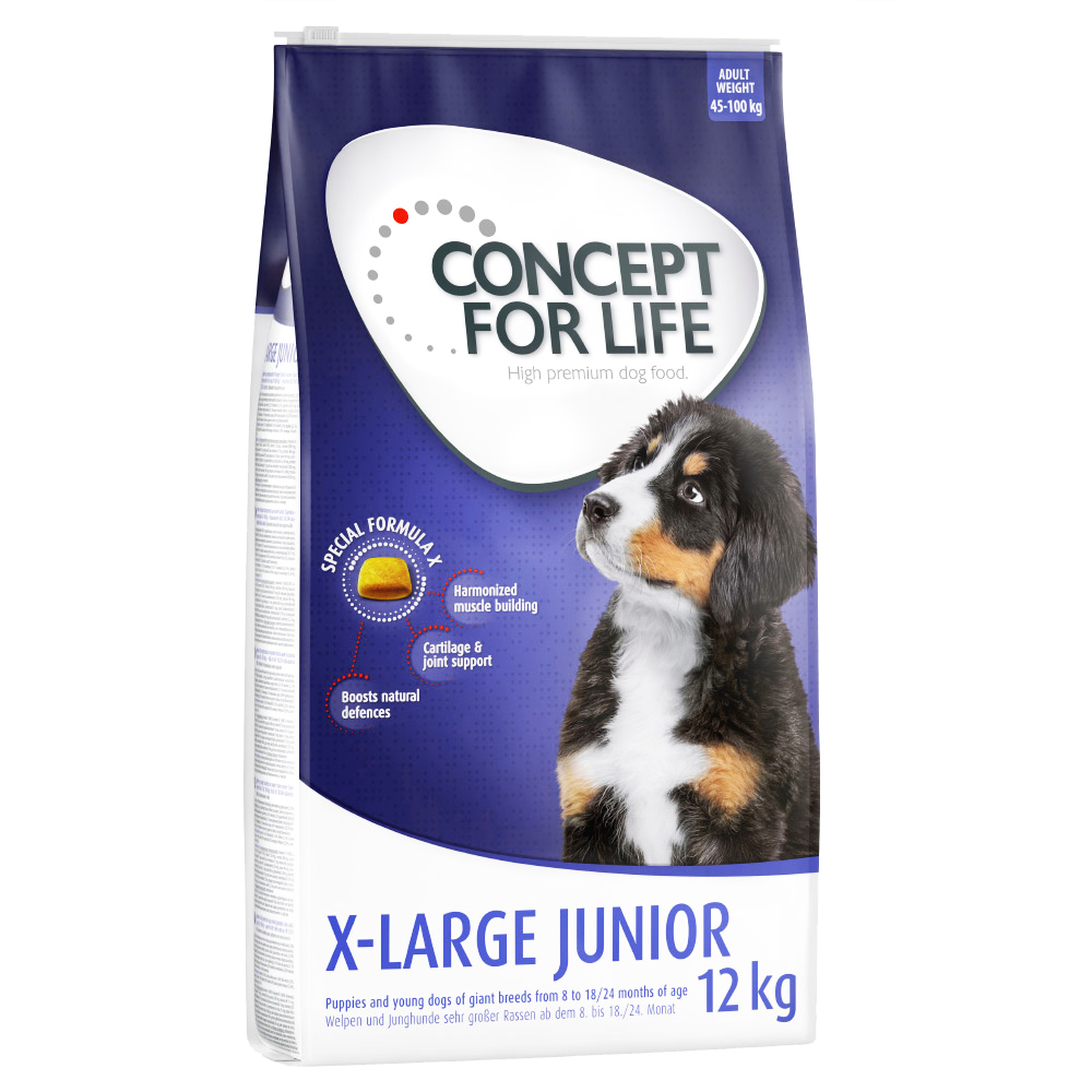 foto del prodotto concept for life x large junior crocchette per cani 12 kg
