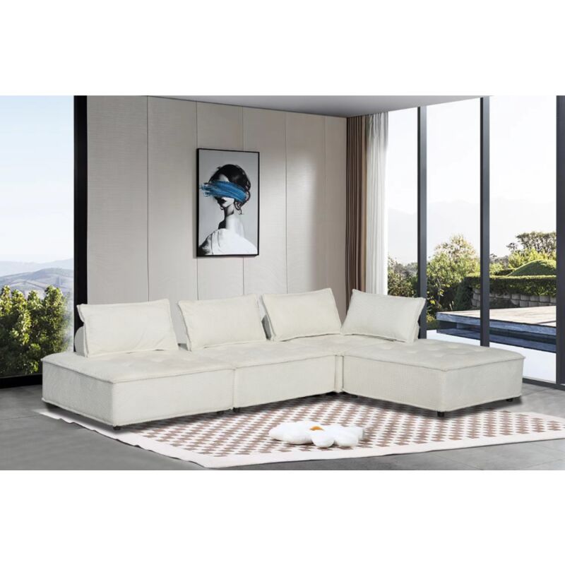 foto del prodotto concept usine divano angolare a 4 posti grigio scuro stava
